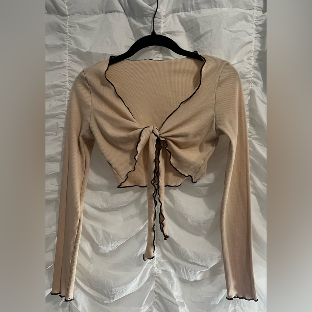 Front tie crop top
